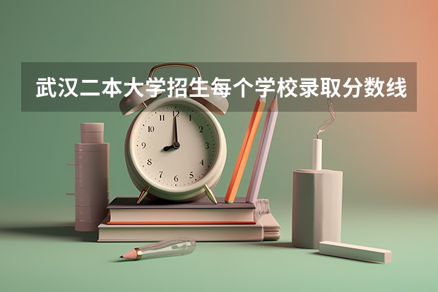 武汉二本大学招生每个学校录取分数线多少