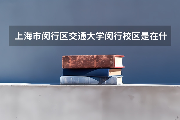 上海市闵行区交通大学闵行校区是在什么校区啊？