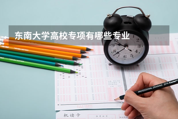 东南大学高校专项有哪些专业