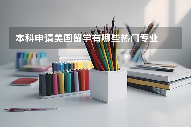 本科申请美国留学有哪些热门专业